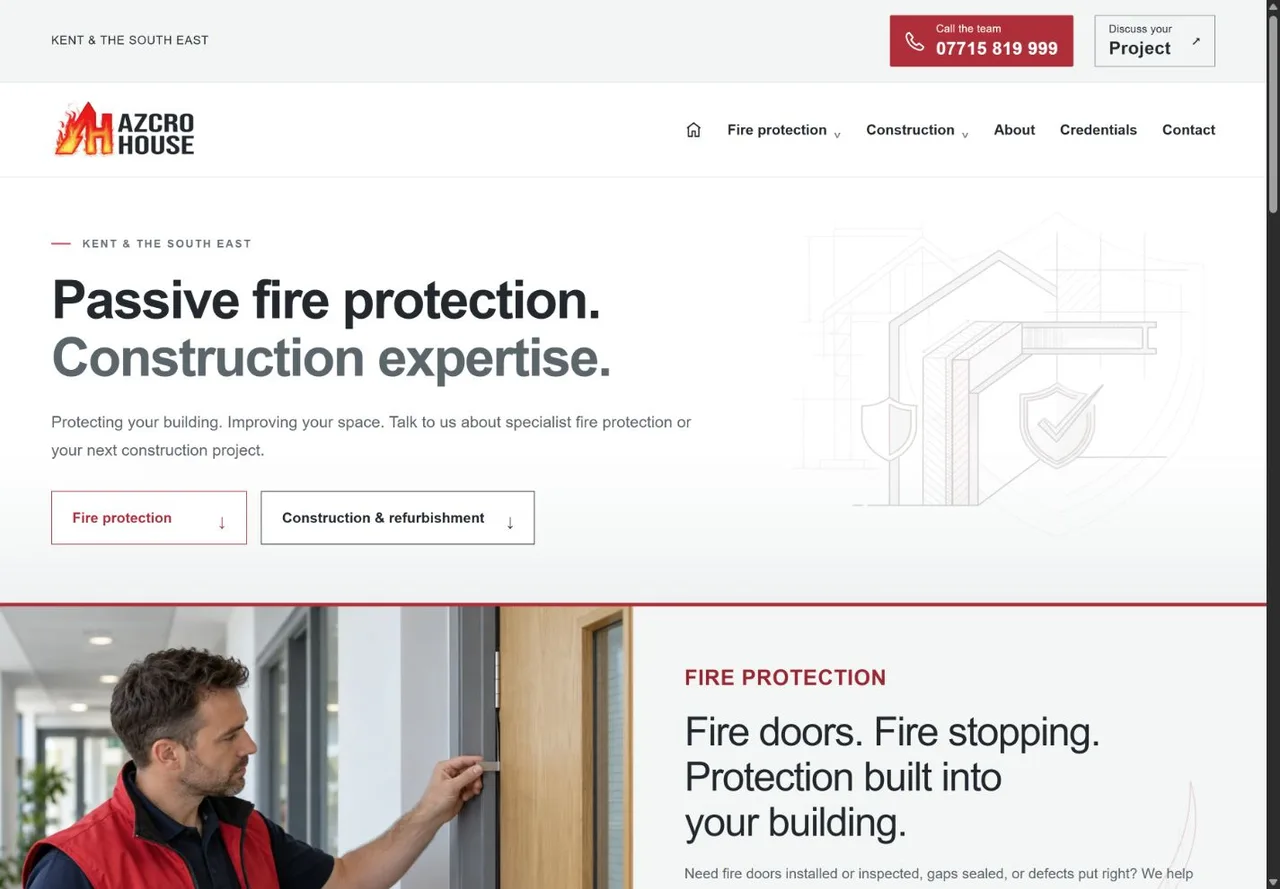 Azcro House website homepage