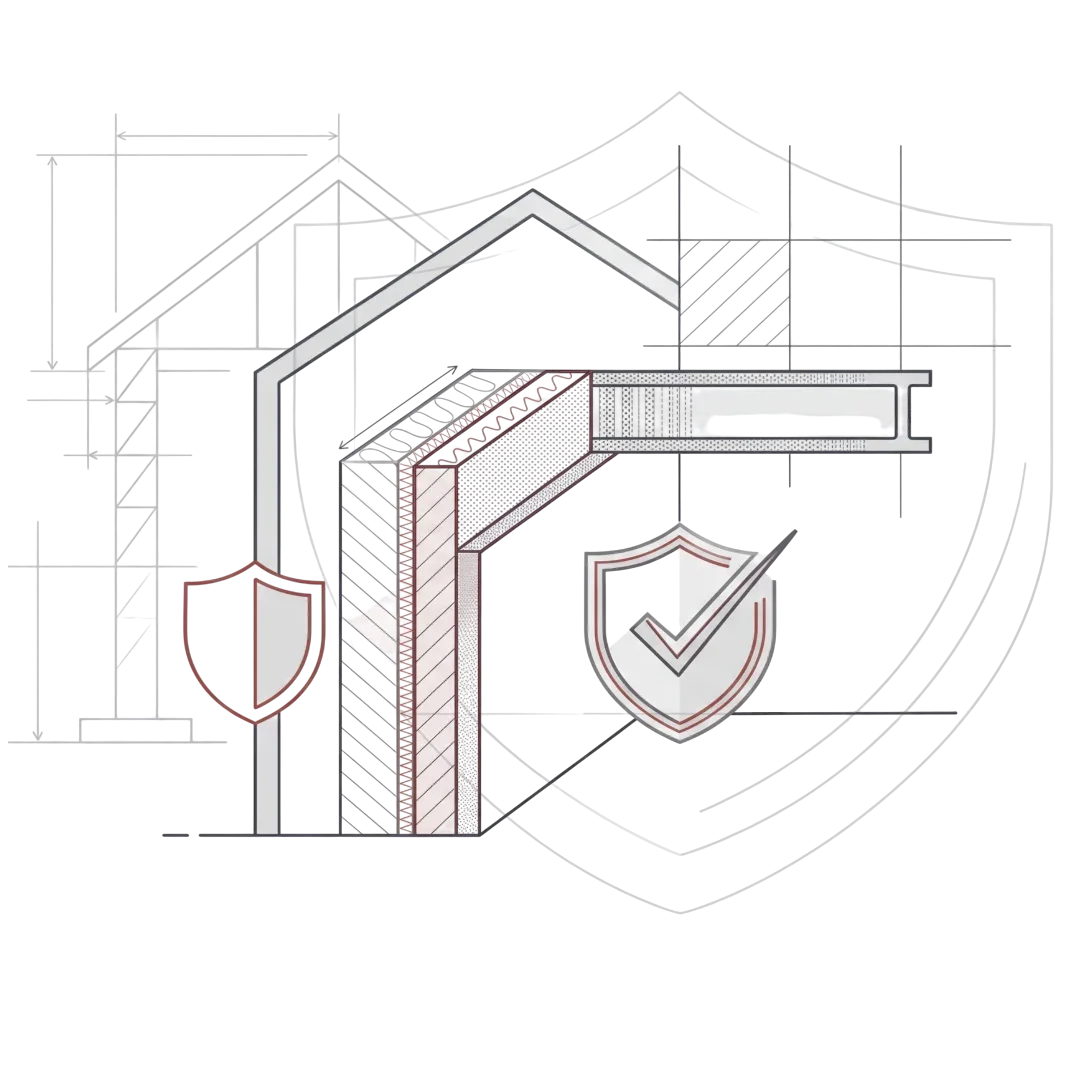Architectural illustration used in the Azcro House masthead; presented as website artwork, not completed construction work.